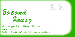 botond hausz business card